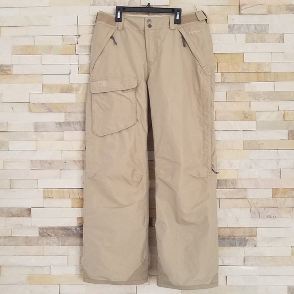 North Face Medium Womens Tan Gold Ski Snow Snowboard Waterproof Insulated Pants